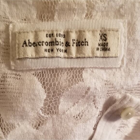 Abercrombie White Lace Top XS - Picture 7 of 8